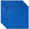 Lekebaby 6 Pack Classic Baseplates, 10x10 Large Building Board Base Plates 100% Compatible with All Major Brands, Blue