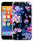 Sephonie Flower Case for iPhone SE 2020 (2nd gen) / 8/7, Floral Pattern Clear Slim Girly Design, Shockproof Protective Hard PC Back with Soft TPU Bumper Phone Cover for Girls and Women | Blue-Pink
