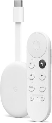 Google,Chromecast mit, TV (4K) Schnee - Bringt Unterhaltung per Sprachsuche auf deinen TV. Streame Filme, Serien oder Netflix in bis zu 4K HDR-Qualität. Einfach eingerichtet