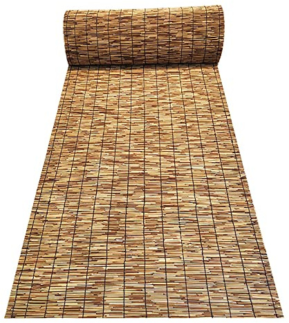 Schilfrohrmatte, SichtschutzMatten, Balkon Reed Zaunrolle, Sichtschutz, Bambuszaun, Windschutzscheibe, Außenschirm, UV-Schutz, Für Garten, Terrasse, Villa, 70 80 90 110 120 CM hoch