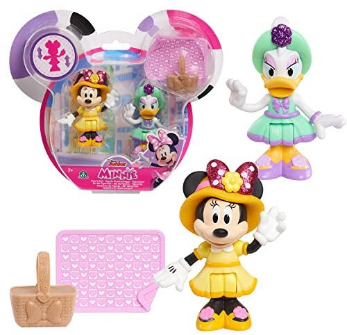 Disney Minnie, 2 Articulated Figures 7.5 cm with Accessories, Various Models Available, Toy for Children from 3 Years, Giochi Preziosi, MCN17