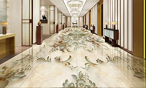 3d HD 3D Wandbild Boden Europäisches Muster Relief 3D Wallpaper Wohnzimmer PVC Vinylboden-430 * 300cm