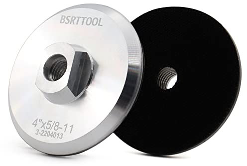 4 Inch Aluminum Backer Pad - Hook Loop Backing Pad 5/8-11 Thread Angle Grinder Use 1Pcs