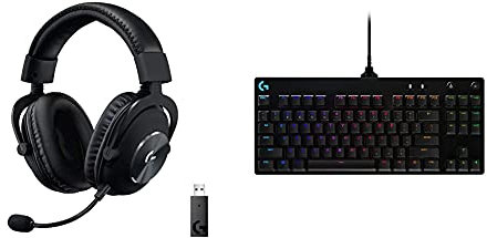 Logitech G PRO X Wireless LIGHTSPEED Gaming Headset + Logitech G PRO TKL Mechanical Gaming Keyboard