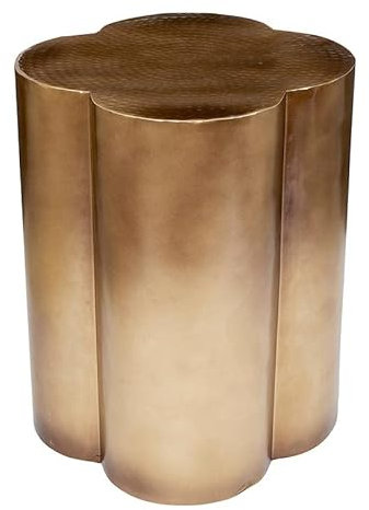 47th & Main Moderner gehämmerter Metallakzentisch, 45,7 x 55,9 cm, brüniertes Gold