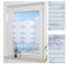ourdeco Klemmfix-Plissee / 100 x 130 cm Blume grau/lichtdurchlässig, Blickdicht/Montage ohne Bohren