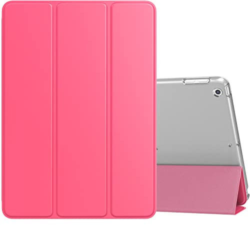 MoKo Cover Compatibile con 2018/2017 iPad 9.7 6th/5th Generazione, Ultra Sottile Leggero Custodia in Tri-Fold Auto Sveglia/Sonno con Retro Semi-Trasparente Rigido, Anguria Rossa