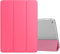 MoKo Funda Compatible con 2018/2017 iPad 9.7 6th/5th Gen, Ultra Delgado Función de Soporte Protectora Plegable Cubierta Inteligente Trasera Transparente, Rojo Sandía