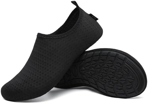 SAGUARO Chaussures Aquatiques Homme Chaussures d'eau Femme Chaussure de Plage Séchage Rapide Chaussures Plongée pour Mer Nautiques Baignade Riviere Noir Riche GR. 38/39 EU