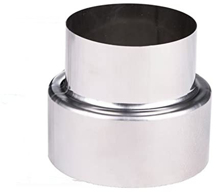 HOHOVYVY Tubo de horno reductor de 100 mm de diámetro a 80 mm de diámetro, reducción de tubos de humo, reducción de tubo de humo, tubo de chimenea de acero inoxidable