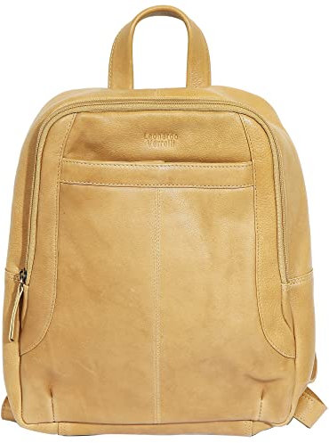 LEONARDO VERRELLI Damen-Rucksack Handtasche Echtleder 3900057 (Hellbraun)
