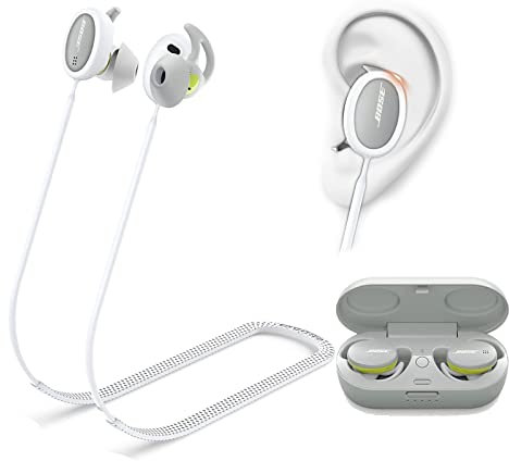 Miimall Anti-Lost Strap Kompatibel mit Bose Sport Earbuds Lanyard, Leicht Weich Silikon Neck Rope Sports Safety Strap für Bose Sport Earbuds 2022-Weiß