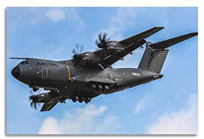 JUNNA Kampfflugzeug-Poster Airbus A400M Dekoratives Gemälde Leinwand Wand und Kunst Bild Familie Schlafzimmer Dekor 30 x 45 cm