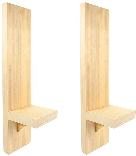 Warmhm 1 Paar Wandmontierter Wachstisch Aus Holz Vintage Kerzenständer Zur Wandmontage Kerzenhalter Zur Wandmontage Wandbehang Wandleuchten Teelichthalter Hölzern Aromatherapie Vase
