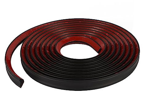 5M Flexible Sockelleisten, Deckenleisten Selbstklebend,Zierleiste Wall Trim, Wandkanten Caulk Strip, Fliesenkanten, Deckenkanten, Zierleisten für Wandübergänge (Schwarz(2,1x1,5cm))