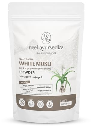 Neel Ayurvedics White Musli | Chlorophytum borivilianum Powder - 300 GM