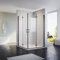 Sonni Eckeinstieg Duschkabine Drehfalttür 120x120 cm Schwarzes Dusche Falttür 180º Duschwand Duschabtrennung Nano 6mm Glas Faltdusche Höhe 195 cm