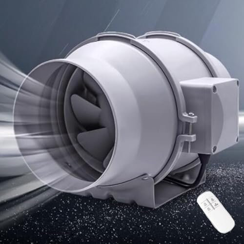 BETAM Extracteur d'air avec Télécommande sans Fil,220V Extracteur Air Chaud,IPX2 Étanche,Sourdine Puissante Ventilateur Extracteur,pour Booster,Salle De Bain, Bureau Ventilation,6 inches