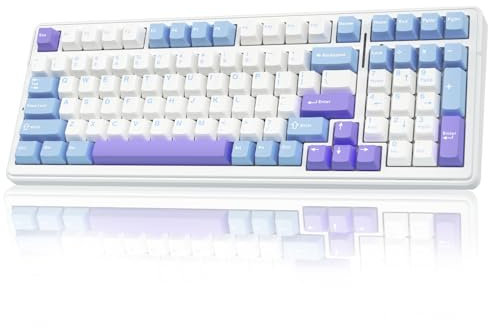 AULA F99 Wireless Mechanical Keyboard, Bluetooth 5.0/2.4GHz/USB-C Hot Swappable Custom Keyboard, Pre-lubed Lineares,Gasket Structure,RGB Backlit Gaming Keyboard for PC/Tablet//PS4/PS5
