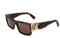 Lanvin Unisex LNV665S Sunglasses, 239 Textured Brown Gold, 54