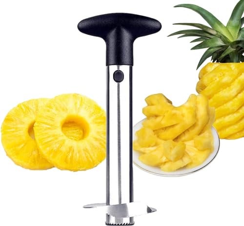 Pineapple Cutter Slicer and Corer, Pineapple Corer, Pineapple Cutter, Piranha Pineapple Corer Peeler Cutter Easy Kitchen Fruit Tool Kitchen Acessories/Fruit Carving Tools