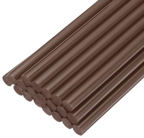 sourcing map 20pcs Hot Glue Sticks for Glue Gun 11mm/0.43-inch x 8-inch Mini Hot Melt Adhesive Glue Stick Brown