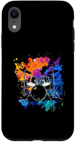 Batterie Instrument coloré Batterie de groupe Musique Coque pour iPhone XR