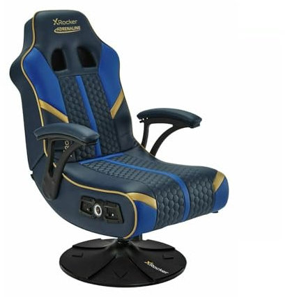 Genuine X Rocker Adrenaline V3 2.1 Bluetooth Audio Gaming Chair Blue