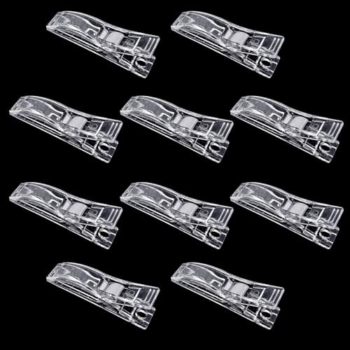 10 Clips de Cortina para persianas de Papel, Clips de plástico Transparente para persianas temporales, Clips de Cortina para persianas Opacas de Papel temporales