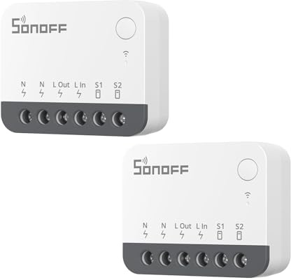 SONOFF ZBMINIR2 Interruttore Zigbee, 2 Pezzi, Hub Zigbee, Neutro | Controllo vocale, automazioni intelligenti, Relay Detach e segnale esteso per una casa più connessa e affidabile.