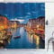 TACOKI 3D Duschvorhang 180x200 Italien Duschvorhang Venedig Bad Vorhang Antischimmel Wasserdicht Duschvorhänge Textil Polyester für Badezimmer Badewannen mit 12 Haken #5969