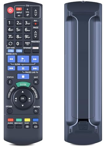 TCNOUMT Neu Ersatz Fernbedienung N2QAYB001114 Passend für Panasonic UHD DVD Recorder DMR-UBC90 DMR-UBS90 DMR-UBC86 DMR-UBC70 DMR-UBS70 DMR-UBC86EN-1TB DMR UBC80EGK DMR-UBC90EG-2TB DMR-UBS80