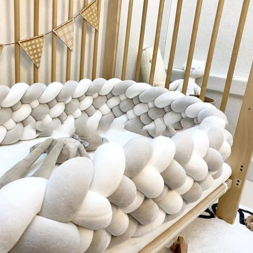 GYWZTJ 6 Strands Bettschlange Geflochten, Große Bettschlange Baby Geflochten, Bettschlange Baby, Braided Side Sleeper Pillow, Die Höhe des Nestschlange Babybett Beträgt 18–20 cm (2,5 m)