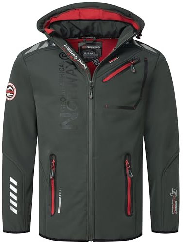 Geographical Norway Herren Softshelljacke Royaute Darkgrey/Red XL