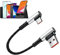 Mixnexorad Cable USB corto, cable USB C - Cable adaptador de 90 grados Cable de carga tipo C - Cable de datos de ángulo recto de carga rápida C Cord 6A para PC y teléfono