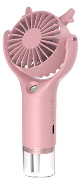 lineno Pulvérisation Portatif,Mini Ventilateur Portatif Rechargeable par USB - Refroidisseur d'air de Poche à main pour Camping,Bureau,Extérieur,Voyage (Rose)