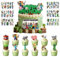Pixel Cake Topper, 26 Stück Tortendekoration Cake Topper Set mit 6 Blätter Temporäre Tattoos für Kinder, Video Game Kuchen Deko Kindergeburtstag, Geeignet für Geburtstagsfeiern Versammlunge