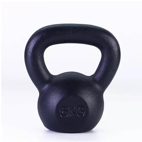 Vinyl Kettle bell Weight Set Exercise Home Gym Fitness Workout 4-20kg |Vinyl & Cast Iron Kettle bells Correct Shape And Size | Home And Gym Fitness Workout (Black (Cast IRON), 6 KG)