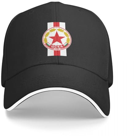 Basecap für Herren Schwarze Baseballcap CSKA Sofia Fußballfans Ultras Hooligans Bulgarien Cosplay Hut für die Sonne Strandkappen