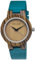 Holzwerk Germany® SINA Blue handgefertigte Designer Damenuhr Öko Natur Holz-Uhr Leder Armbanduhr Analog Klassisch Quarzuhr in Tükis Blau Braun