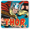 Marvel Mighty Thor Getränkeuntersetzer / Untersetzer (hb) - Blau und Rot, Quadratisch, Melamin