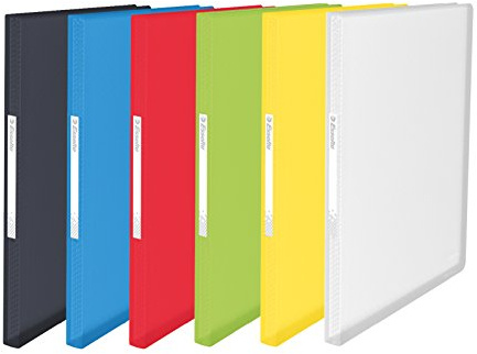 Esselte Dokumentenschutz, A4, weich, 100 Hüllen, 200 Seiten, transparente Hüllen, verschiedene Farben, Vivida, 20 Stück, 624009