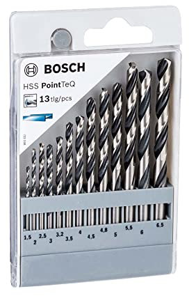 Bosch 2608577349 Metal Twist Drill HSS, Set of 13 Pieces