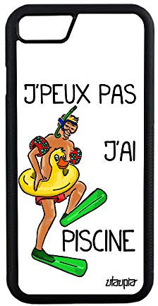 Coque Humour j'peux Pas J'Ai Piscine pour Apple iPhone 7 Silicone Pas Cher Smartphone