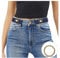 JasGood Schnallenfreier Damen Stretch Elastischer Gürtel für Damen Herren, Plus Size Keine Schnalle Unsichtbarer Gürtel für Jeans Hosen, Blau, 64cm(Für Hosengröße 86cm-125cm)