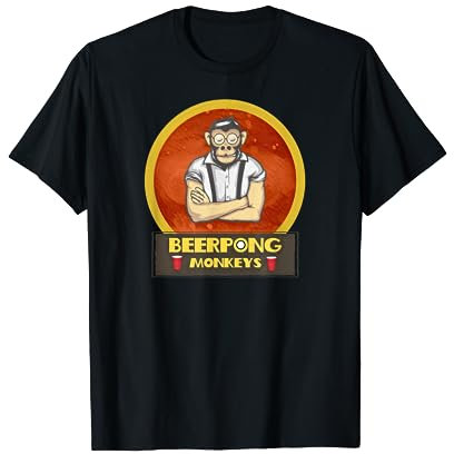 Beerpong Monkeys tshirt Bierpong Beer Pong Team Outfit T-Shirt