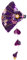 kimono épingles à fan accessoires de barrettes japonaises pour les femmes fille accessoires de cosplay violet