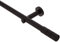 Gardinia 32979 Gardinenstangen Set 1-Lauf Zylinder Ø 19 mm schwarz-matt 120 cm, Metall