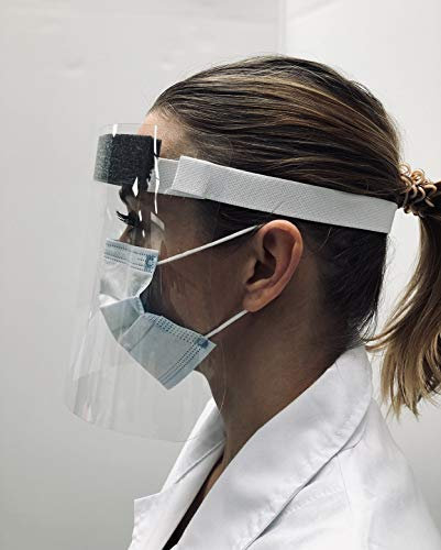 Exacompta 80358D Visiera protettiva individuale ExaScreen 31,5 x 19,5 cm, policarbonato, trasparente