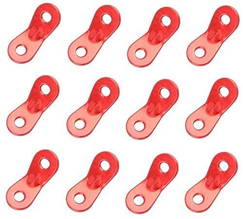 qiqiqiaqia 12Pcs Aluminum Rope Tensioner Cord Adjuster Wind Rope Buckle for Tent Hiking Camping